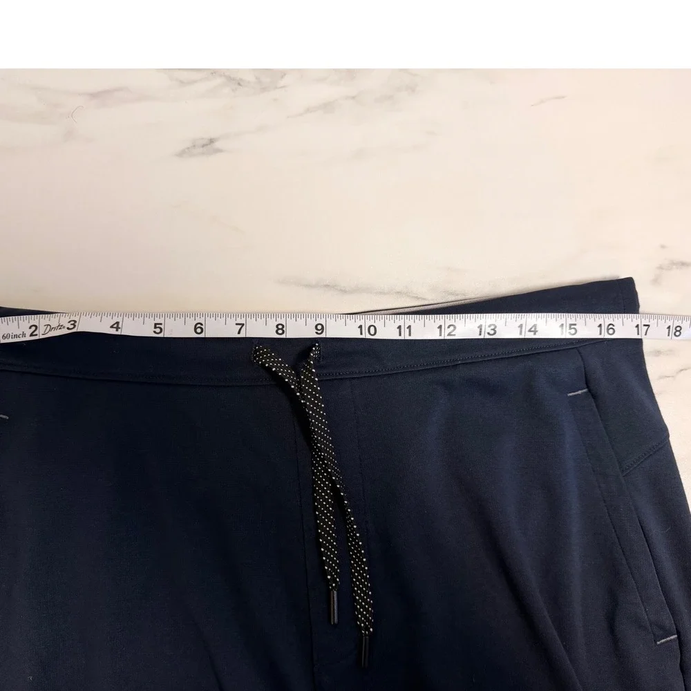 Mack Weldon Ace Sweatshort Navy Blue Mens Size L Cotton Blend French Terry